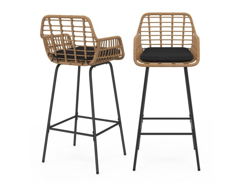 Lot de 2 tabourets de bar summer avec accoudoirs