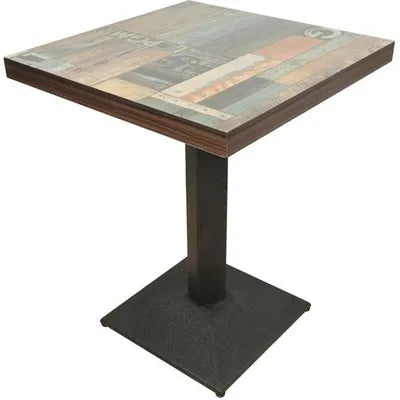 TABLE HAUTE TABLE CARRÉE DESIGN INDUSTRIEL 60*60*75cm